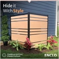 thumbnail image 4 of 48in H x 40in W (2 Panels) No Dig Enclo Vienna Cedar Color Privacy Screen, Outdoor WoodTek Vinyl Privacy Fence Panel, Privacy Wall for Trash Can & Air Conditioner Fence, Patio Privacy Screen, EC18017, 4 of 11