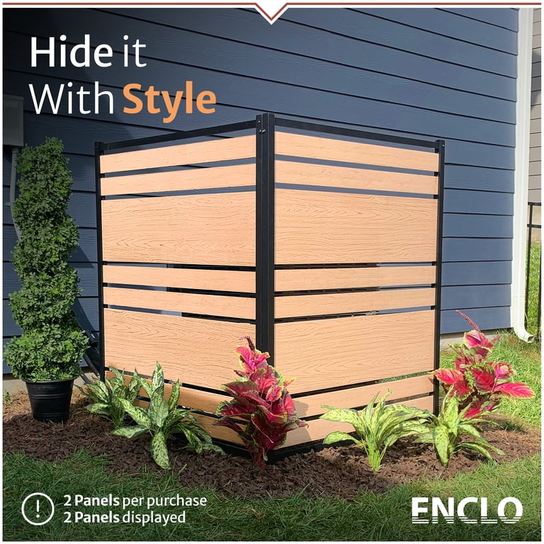 48in H x 40in W (2 Panels) No Dig Enclo Vienna Cedar Color Privacy