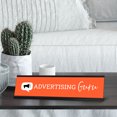 thumbnail image 3 of Advertising Guru, Orange Black Frame, Desk Sign (2 x 8"), 3 of 3