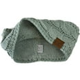 thumbnail image 2 of C.C Soft Stretch Winter Warm Cable Knit Fuzzy Lined Ear Warmer Headband, Pale Mint, 2 of 2