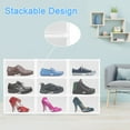 thumbnail image 2 of DSstyles Shoe Boxes Clear Plastic Stackable, 3 Pack Shoe Storage, 13.78” x 9.84” x 5.9” Shoe Organizer for Closets, Easy to Assemble, Sturdy, Front Opening, Clear Shoe Containers, 2 of 7