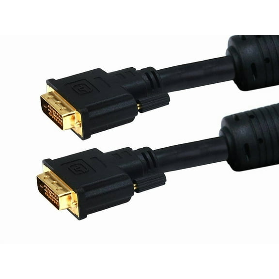 Monoprice DVI-D Video Cable - 15 Feet - Black | 24AWG CL2 Dual Link 9.9 Gbps