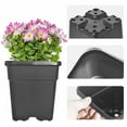 thumbnail image 5 of Plant Container Square Nursery Pots Fit for Seeds Germination, Seedlings Growing, Succulents Planting, Seeds Starting, Black, 5 of 8