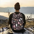 thumbnail image 6 of Backpack Cooler lunch bag 36 Can Capacity Insulated Bag for Camping, Beach, Hiking & Travel Cute Pastel Ghost Pattern, 6 of 7