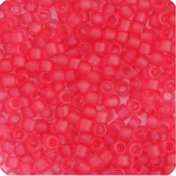Miyuki Delica 11/0 RD - Pink Bubble Gum Transparent - Matte-Dyed 5.2GVIAL of Japanese Glass Beads