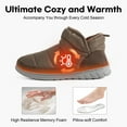 thumbnail image 4 of LongBay Mens Bootie Slippers with Memory Foam Indoor Outdoor Warm House Shoes Sport Lounge Camping Boots, 4 of 6
