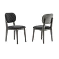 thumbnail image 1 of Armen Living Katelyn Midnight Open Back Dining Chair, Tundra Grey (Set of 2), 1 of 1