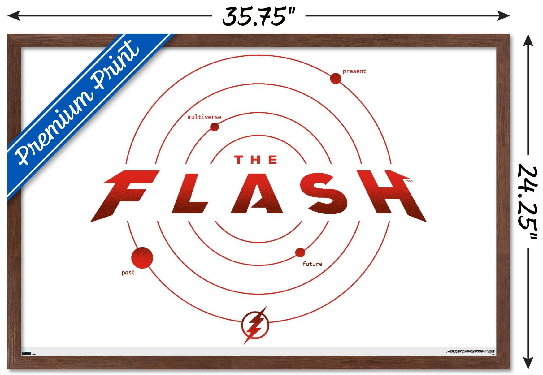 DC Comics Movie The Flash - The Timeline Wall Poster, 22.375" x 34" Framed