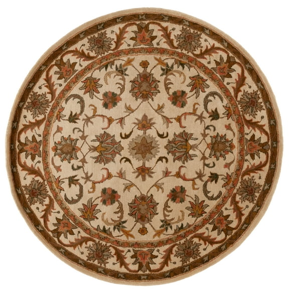 SAFAVIEH Antiquity Carmella Oriental Wool Area Rug, Gold, 3'6" x 3'6" Round