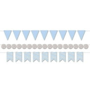 Beistle 53588 Mini Streamer Kit, 2"‚Äì6" x 18', Blue/Silver