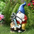 thumbnail image 6 of Tuzreeu Solar Funny Gnomes Garden Statues, 6 of 6