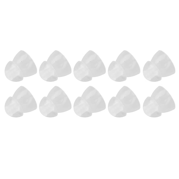 10 Uds amplificador auditivo puntas para los oídos transparente doble capa cerrado antiestático suave silicona tapones para los oídos cúpulas S