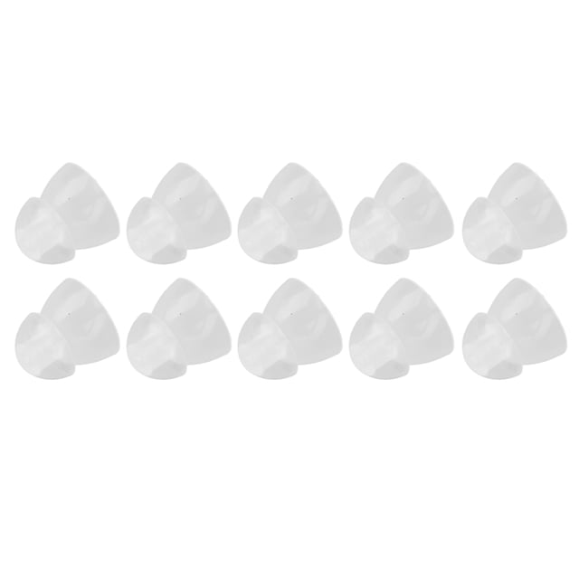 Hearing Ear Tips, Silicone Safe Double Layer Soft Transparent Hearing Earplug Domes Washable For Replacement S,M,L
