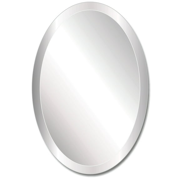 Pro Safe Glass Frameless 24" x 48" Oval Mirror