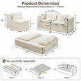 thumbnail image 2 of Multi Functional Sectional Sofa Bed with Independent Chaise Lounge and Functional Blanket,Plush Corduroy Sofa Couch,Convertible Sofa Bed,80" King Size Bed,Deep Seat Sofa,Beige old sku:W3219P339464, 2 of 5