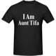 thumbnail image 1 of Camiseta "Soy la tía Tifa", divertida, holgada, clásica, negra, 1 of 5