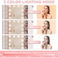 thumbnail image 7 of Vanity Desk with Mirror and Lights, Akaber 26.4" Makeup Vanity with Large Drawer, 6 Storage Levels, Small Pink Vanity Desk with Large LED Mirror, 7 of 7