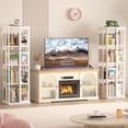 thumbnail image 6 of Homieasy Rotating Bookshelf, Corner Bookshelf, 360 Display Wood Spinning Bookshelf, Floor Standing Bookcase Narrow Shelf Revolving Organizer Storage Rack for Small Space, White, 6 of 7