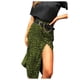 thumbnail image 1 of Falda sexy para mujer Cintura alta Estampado de leopardo Adelgazamiento Hendidura Nalgas Falda acampanada Wmkox8yi FGJ589, 1 of 4