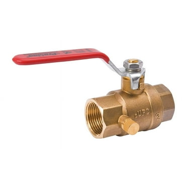 ProLine 1/2 In. FIP x 1/2 In. FIP Brass Ball Valve with Drain 107-753NL