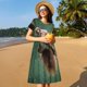 thumbnail image 4 of Balery Squirrel Vestidos sueltos de manga corta para mujer, vestidos de verano 2025, vestidos casuales de corte A con vuelo., 4 of 6