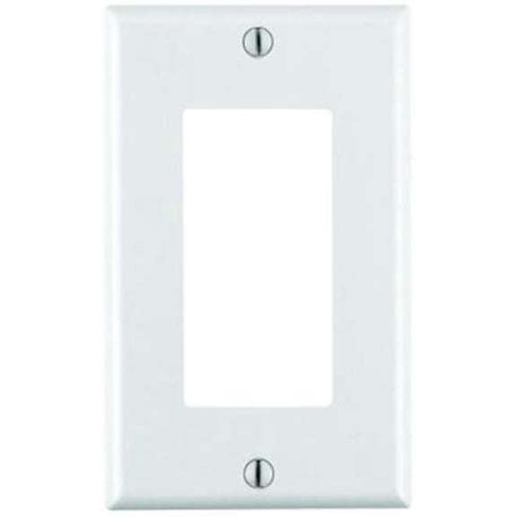Leviton Decorator Plastic Wall Plate - Rocker Switch Plate - White