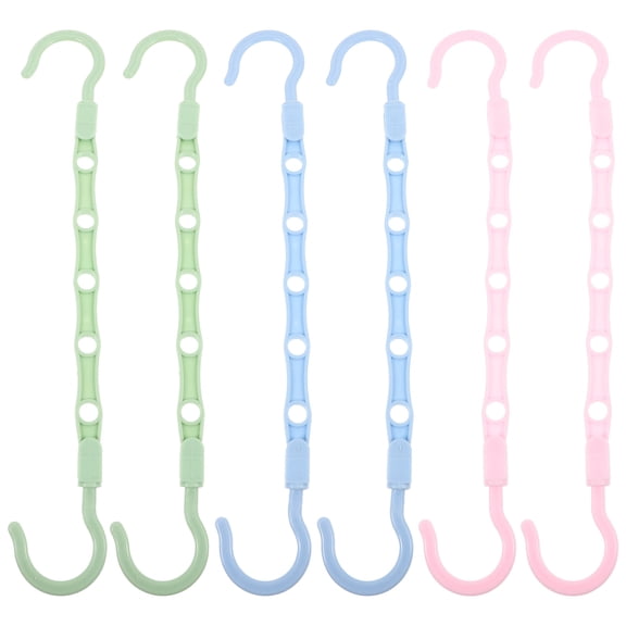 Set of 6 Space-Saving Clothes Hangers for Coats and Pants, PP Material, Ideal for Closet Organization