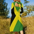 thumbnail image 5 of Simple Jamaican Flag Dress Summer Dresses Woman Street Style Big Size Casual Dress, 5 of 9
