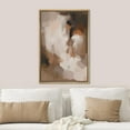 thumbnail image 3 of PixonSign Framed Wall Art Pastel Grunge Watercolor Brown Abstract Artwork Colorful Oil Paintings Modern Canvas Prints Minimalism Contemporary Nordic Decorative for Rooms - 16"x24" Natural, 3 of 5