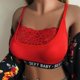 thumbnail image 2 of Playeras,Blusas y Tops,Ropa para Mujer Tank Tops Mujer Camisola sin mangas de encaje sin mangas para mujer (Red, S), 2 of 7