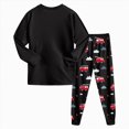 thumbnail image 5 of TOWED22 Infant Toddler Baby Boy Outfits 2pcs Long Sleeve Tee Casual Drawstring Joggers Pants Cartoon Print Clothes Clothing Set(Watermelon Red,6-7 Y), 5 of 8