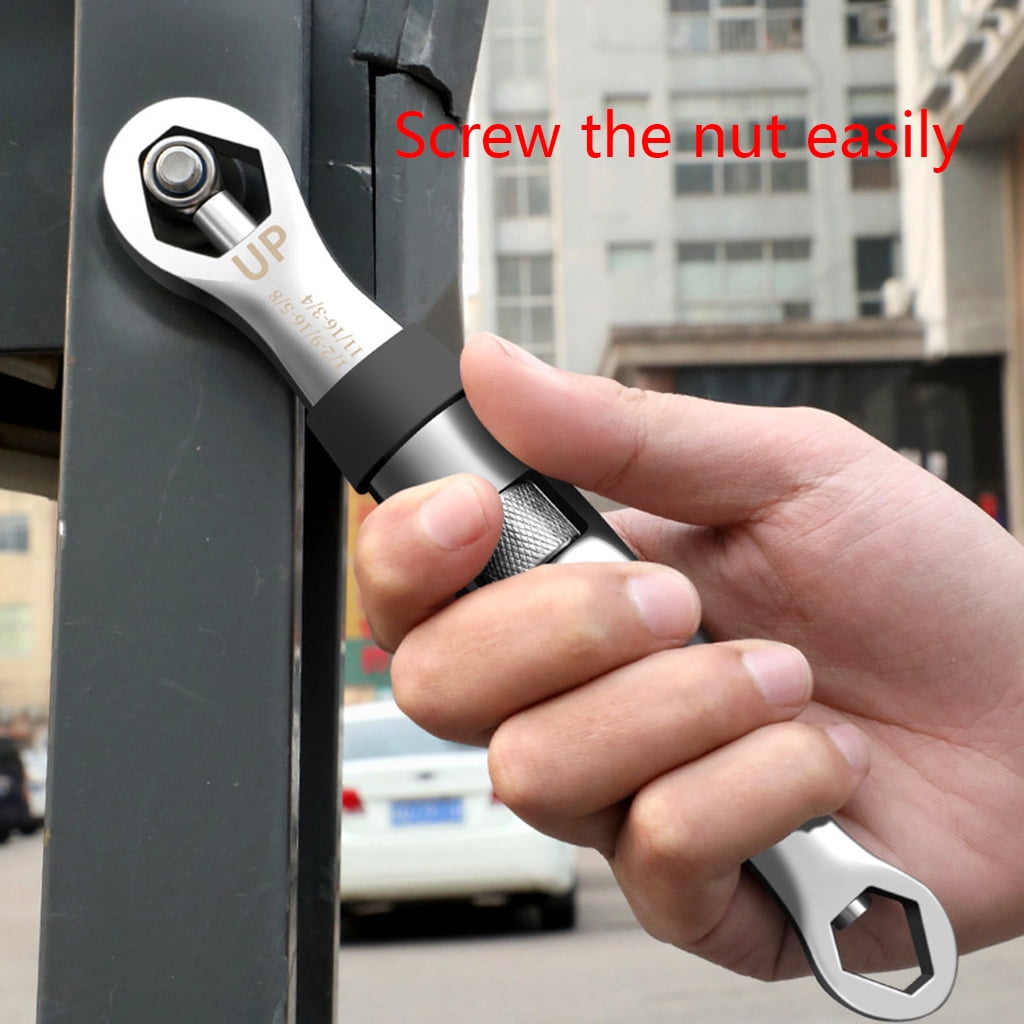 23-IN-1 Adjustable Wrench Multi Functional Flexible Type Pocket Wrench 1/4-inch to 3/4-inch 7mm to 19mm