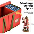 thumbnail image 3 of Holiday Cheer Premium Rangement pour Ornements de Noël - Conteneur de Rangement de Noël Parfait pour les Décorations et Ornements de Vacances - Convient à 128 Ornements de Vacances - Tissu Résistant aux Déchirures (Rouge), 3 of 6