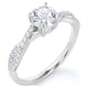 thumbnail image 3 of JeenMata Anillo de Compromiso de Moissanita de Corte Redondo Infinito de 1 Quilate en Oro Blanco de 18 K sobre Plata, 3 of 6