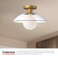 thumbnail image 3 of Alora Lighting Sf517112cl Francesca 12" Wide Semi-Flush Ceiling Fixture - Black, 3 of 7