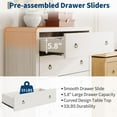 thumbnail image 5 of Garvee Chest of Drawers with 5 Drawers, 29.92 x 15.7 x 47.24", Iron Ring Handle, White, 5 of 11