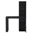 thumbnail image 5 of CoSoTower Office Desk Aragon with Four-Tier Bookcase and Lower Cabinet, Black Wengue Finish, 5 of 7