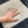thumbnail image 3 of BERTHMEER 5'x8' Shag Area Rugs for Living Room Bedroom Dorm Office Laundry Modern Checkered Contemporary Plush Soft Carpets Indoor Fuzzy Fluffy Washable Rugs, Navy Blue, 3 of 8