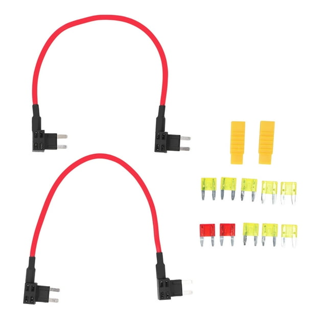 Risegun Adaptador De Fusible, 2 Juegos De Portafusibles TIPM Cable De Derivación Portafusibles 14AWG 20AMP Reparación De Accesorios De Relé De Bomba De Combustible Reemplazo para CBWPR091AA