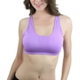thumbnail image 2 of ToBeInStyle Women's Strappy Crisscross Back Sports Bra - Lavender - XS/S, 2 of 3