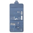 thumbnail image 2 of Clippers de uñas Conjunto con estuche de transporte Pedicura Archivos Tijeras Hombres Mujeres Fingerna Suministros de manicura Kit de cuidado personal Azul 16 Piezas Noticed HA011806-03, 2 of 7