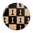 thumbnail image 1 of Chess Board Pieces Pattern Pinback Button Pin, 1 of 4