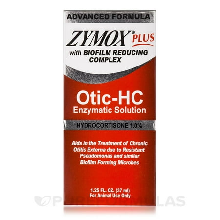 Zymox PLUS Otic-Hydrocortisone Pet Ear Cleaner, 1.25 oz. (Best Dog Ear Wipes)