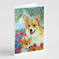 thumbnail image 1 of Corgi Maman Aime les Roses Cartes de Vœux & Enveloppes - Lot de 8, 1 of 1
