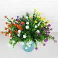 thumbnail image 6 of Sinhoon 6Pcs Artificial Flowers , UV Resistant Plastic Flower Plants for Outdoor, Faux Fake Flowers for Home Wedding Garden Decoration (Orange), 6 of 9