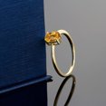 thumbnail image 3 of Gem Stone King 10K Yellow Gold Yellow Citrine Solitaire Engagement Ring for Women (0.70 Cttw, Oval Checkerboard 7X5MM, Gemstone November Birthstone, Size 7.5), 3 of 3