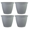 thumbnail image 2 of Sunnydaze Anjelica 24" x 24" x 20" Round Light Gray Polyresin Outdoor Planter Pot - 4-Pack, 2 of 15