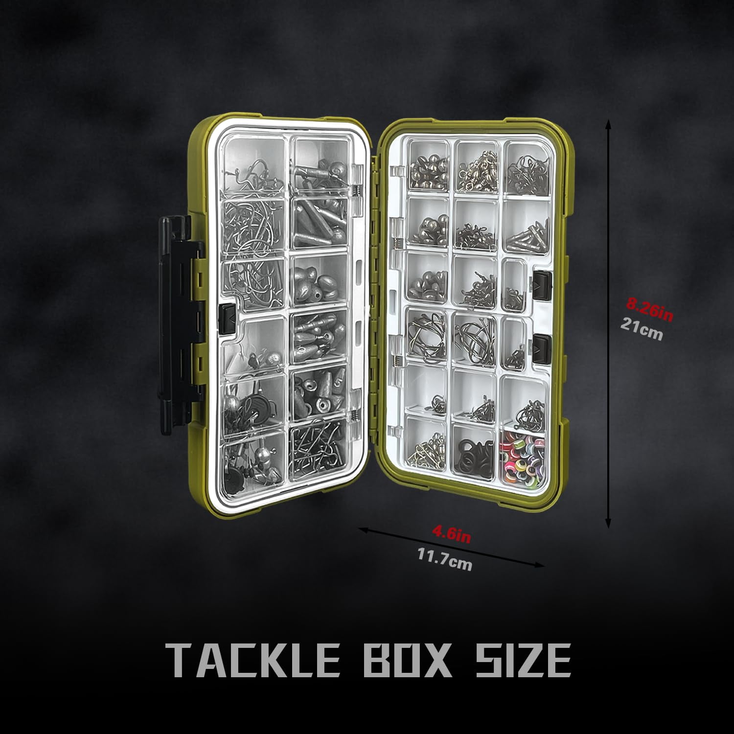 Fishing Accessories Kit  264/423pcs Tackle Box With Hooks Weights Sinkers For Bass Trout Gifts Men