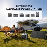 ALLPOWERS S2000PRO 2400W Solar Generator Kit with 100W Foldable Solar Panel, 1451Wh Portable Power Station with MPPT Fast Charging, Solar Charger for Home Backup, Camping, RV, Off-Grid