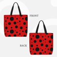 thumbnail image 3 of Vsdgher Ladybug Pattern print Tote Bag for Women Shoulder Bag with Zipper Large Shoulder Bag Handle Handbag Portable Washable for Travel, Work, 3 of 8